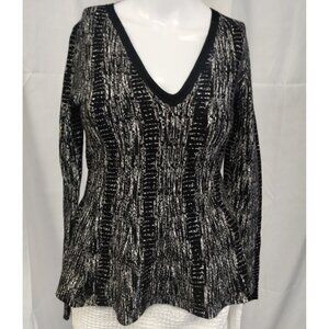 WhiteHouseBlackMarket Black/White Shirt/Blouse SzXS SKU 3125